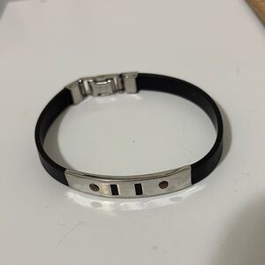 Stainless Steel Rubber Men's Bracelet